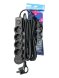  Удлинитель 4х3м с заземл. 10А IP20 USB type-Aх2 + type-C 2500Вт 220В ПВС 3х1 с выкл. черн. КОСМОС YKsm3m4g-Z-VU10А-B (Удлинители, блоки розеток, разветвители, переходники) 