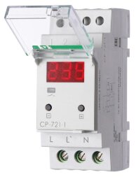 Реле напряжения CP-721-1 (CP-721-63A) (однофазное; цифровая индикация; напряжение питания 50-450В контакт 1NO 63А встроен. таймер регистрация аварий в памяти индикация текущего напряжения) (аналог УЗМ) F&amp;F EA04.009.013